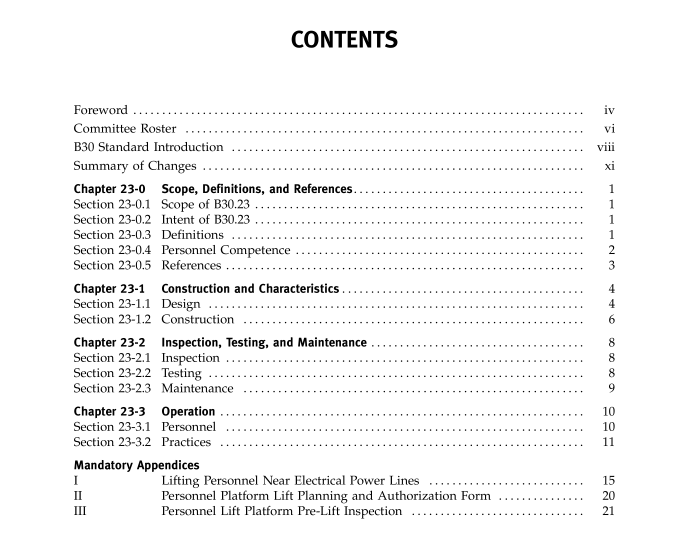 ASME B30.23:2016 pdf download